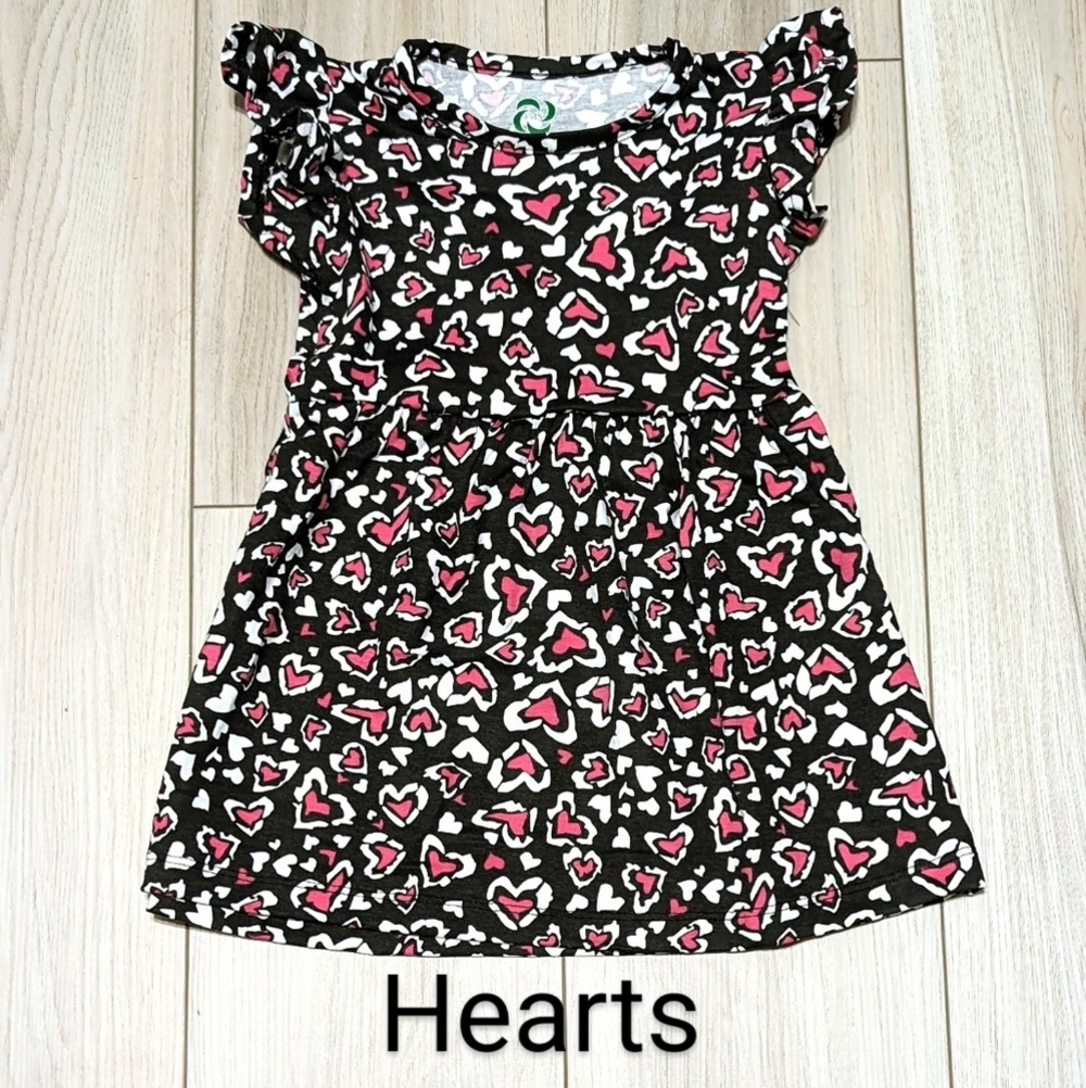 Ruffle Sleeve Cute Cotton Dresses, NWOT, Sizes 12M-3Years Pretty Prints,